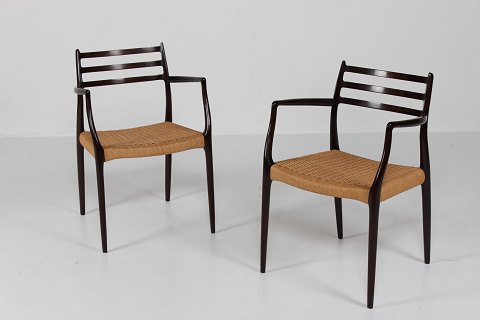 N. O. Møller
Pair armchairs no. 62 of mahogany