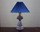 Old opaline table lamp with lampeshade