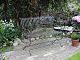 Garden bench
Patinate iron